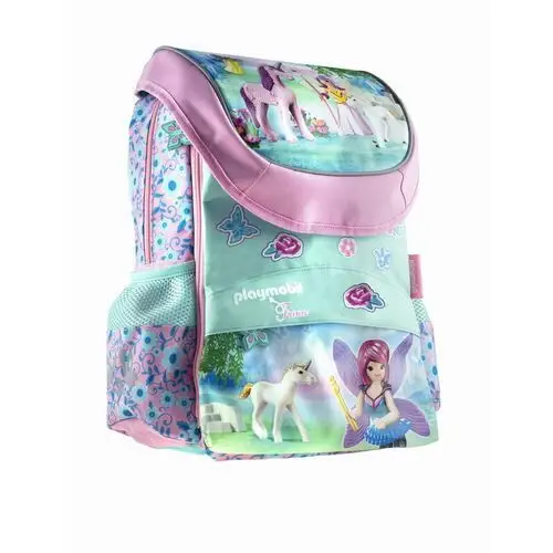 Plecak dla przedszkolaka dla dziewczynki różowy playmobil playmobil fairies dwukomorowy Astra