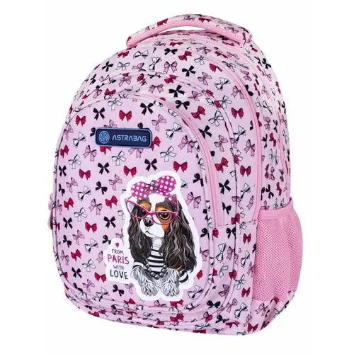Plecak szkolny dla dziewczynki ASTRABAG pies trzykomorowy