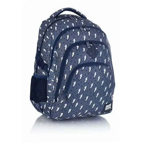 Plecak szkolny dla dziewczynki niebieski Head trzykomorowy