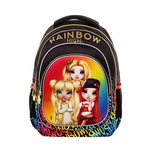 Plecak szkolny dla dziewczynki Rainbow High trzykomorowy