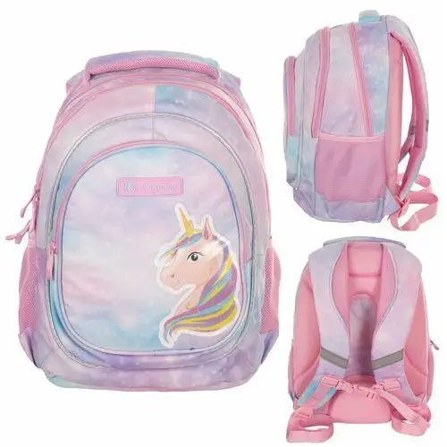 Astra Plecak szkolny dla dziewczynki różowy bag jednorożec dwukomorowy