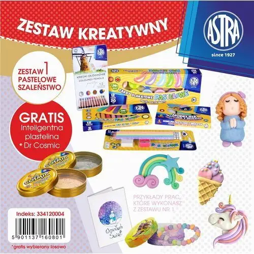 Astra Zestaw kreatywny nr 1 - pastelowe szaleństwo - szare pudełko