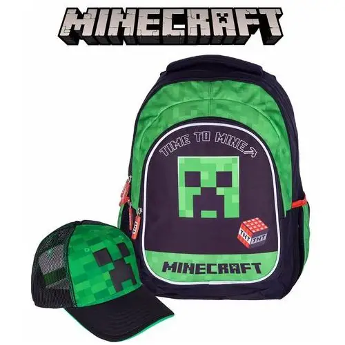 Zestaw Minecraft Plecak TimeToMine z czapką
