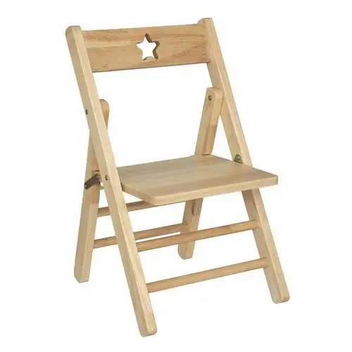 Drewniane Krzesełko Dziecięce Star, Składane