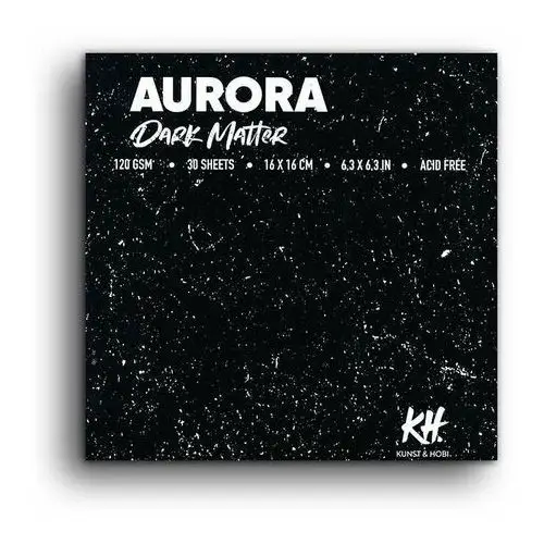 Aurora Blok dark matter - 16 x 16 cm - 120 g - czarny papier