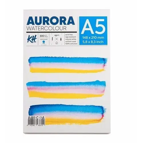 Blok do akwareli AURORA Cold Pressed 300g/m2 A5