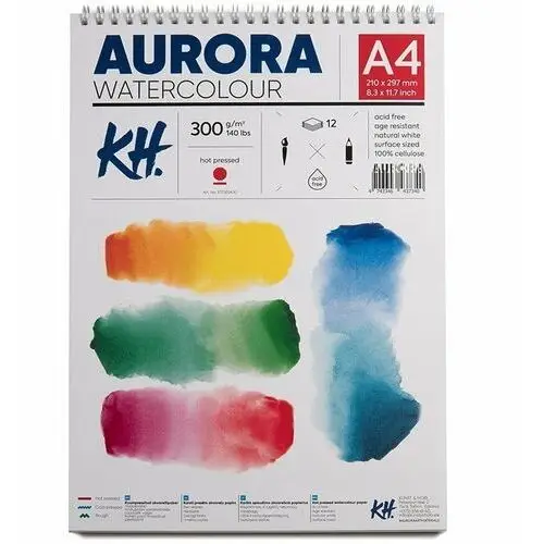 Aurora Blok do akwareli hot pressed 300g/m2 a4