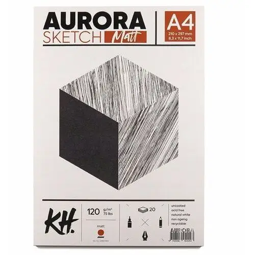 Blok do szkicu sketch matt 120g/m2 a4 klejo Aurora