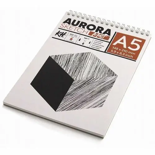 Blok do szkicu AURORA Sketch Matt 120g/m2 A5 na sp