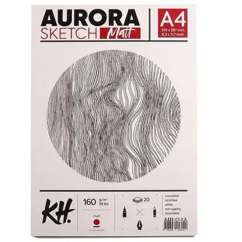 Blok do szkicu AURORA Sketch Matt 20 arkuszy 160 g