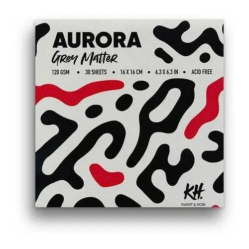 Aurora Blok grey matter - 16 x 16 cm - 120 g - szary papier