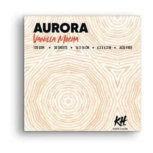 Blok vanilla mocha - 16 x 16 cm - 120 g - beżowy papier Aurora