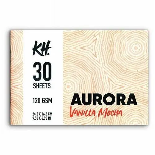 Szkicownik AURORA Vanilla Mocha 120g/m2, beżowy papier 30 ark, 16,6x24,4cm