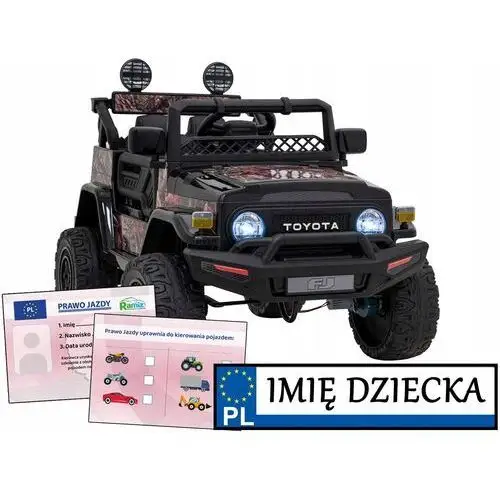 Auto na akumulator Toyota Fj Cruiser pilot dla rodzica Prawo Jazdy tablica