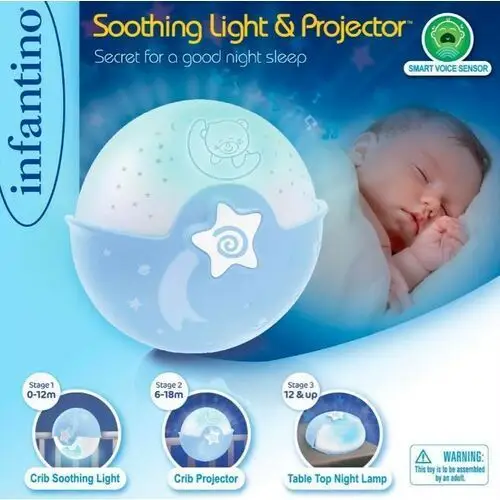 Infantino projektor 2w1 niebieski B-kids