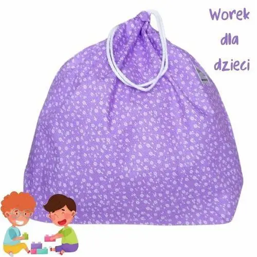 Babyball Worek na pościel obuwie do żłobka do przedszkola dla dzieci bawełniany kolorowy - fioletowy