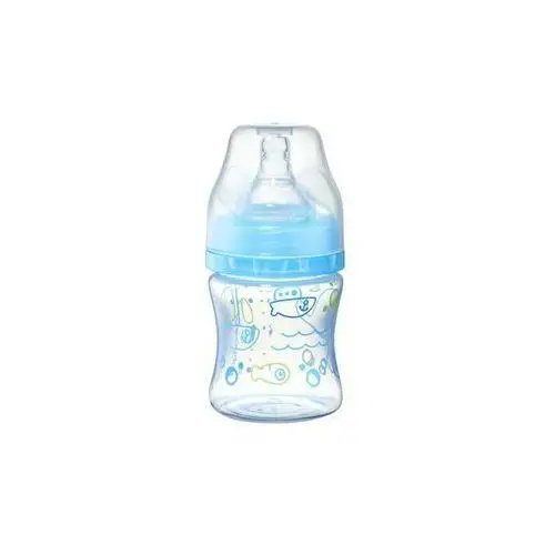 Babyono butelka antykolkowa szerokootworowa 120 ml niebieska rybki