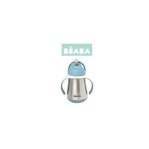 Beaba butelka-kubek niekapek stalowa ze słomką windy blue 250 ml