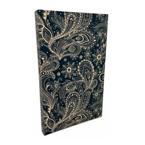 Elegancki notes notatnik a5 192 strony w kratkę soft touch paisley beż-denim Bee-bee