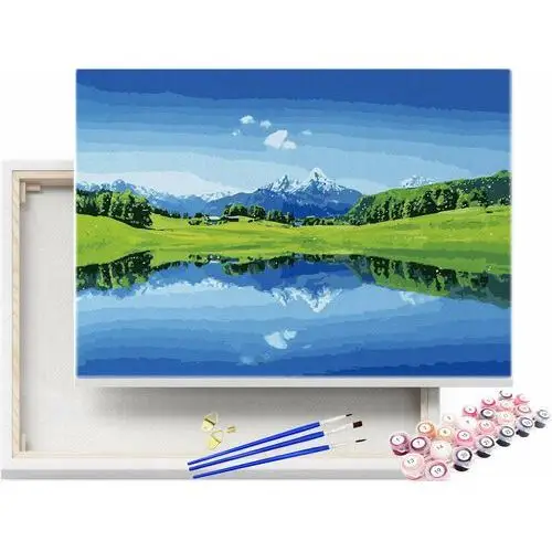 Malowanie po numerach Jezioro w Alpach 40x50CM / beliart