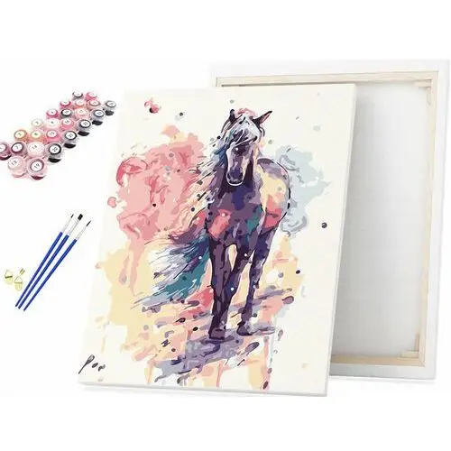 Beliart Malowanie po numerach malowany koń 40x50cm rama