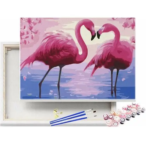 Malowanie po numerach Miłość Flamingów 40x50cm / beliart