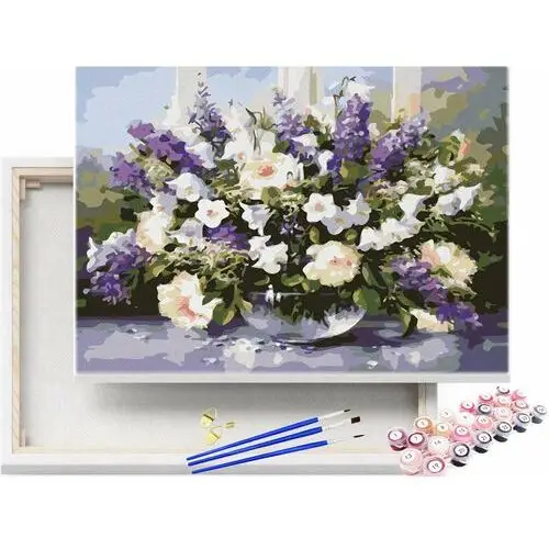 Beliart Malowanie po numerach wiosenny bukiet kwiatów rama