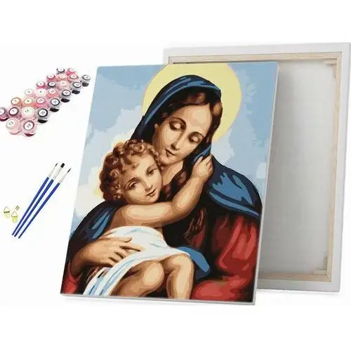 Matka Boża z Dzieciątkiem - Malowanie po numerach