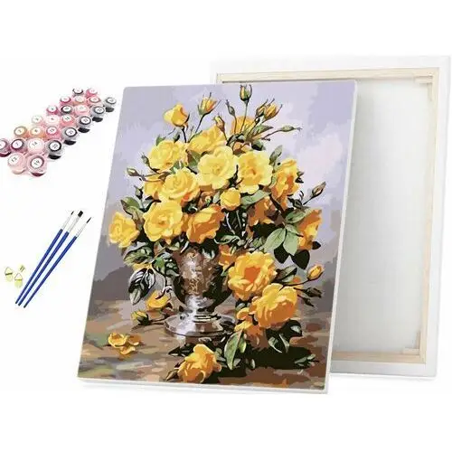 Beliart Obraz do malowania po numerach bukiet żółtych róż