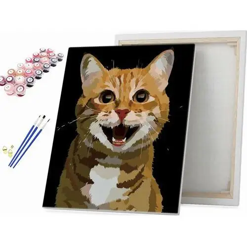 Beliart Rudy szczęśliwy kotek - malowanie po numerach
