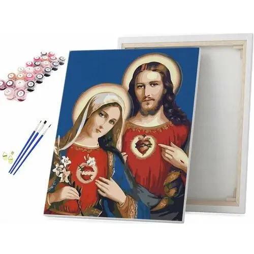 Beliart Serce jezusa i serce matki bożej - malowanie po numerach