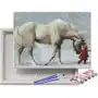 Spacer z koniem w zimowy dzień - malowanie po numerach Beliart Sklep