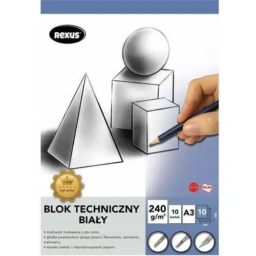 Blok Techniczny A4/10K Biały Premium, Beniamin