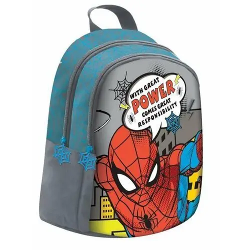 Plecak dla przedszkolaka dla chłopca i dziewczynki Beniamin Spider-Man bajkowy dwukomorowy