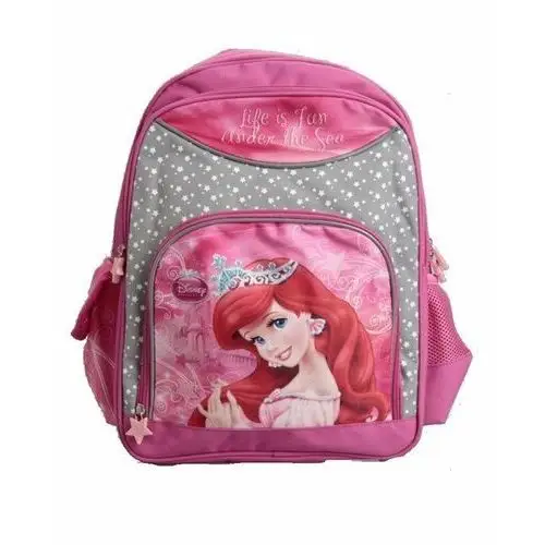 Plecak szkolny dla dziewczynki różowy Beniamin Księżniczki Disneya dwukomorowy, kolor zielony