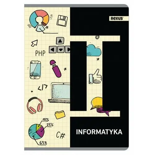 Beniamin Zeszyt tematyczny, informatyka w formacie a5, 60 kartek w kratkę, metalizowany