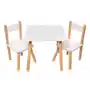 Biały Drewniany Stolik Stół 2 Krzesła Dziecięcy Sklep