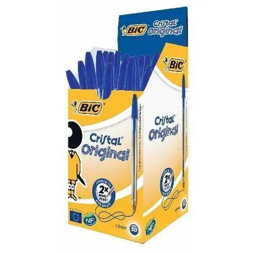 Cristal Original, Długopis, Niebieski, 50 Szt., kolor niebieski
