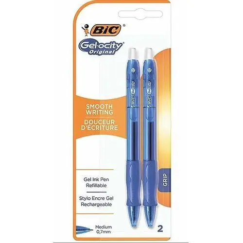 Długopis żelowy, gel-ocity, niebieski, 2 sztuki Bic