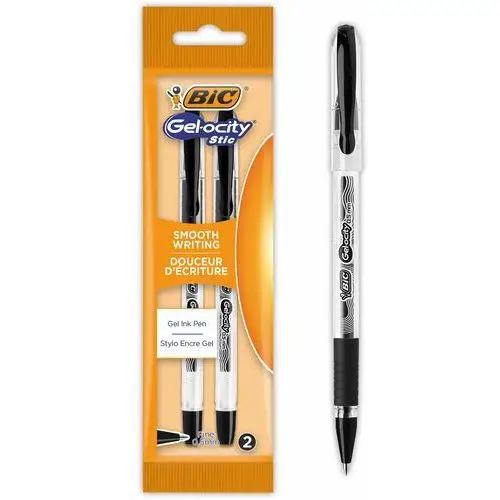 Bic Długopis żelowy gel-ocity stic 0.5mm czarny pouch 2szt