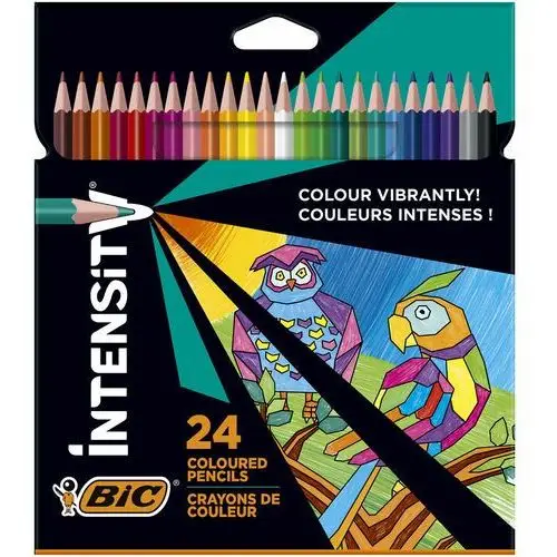 Bic, Kredki ołówkowe Intensity Up, 24 żywe kolory
