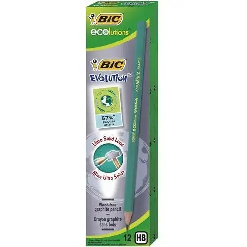 BIC, Ołówek Evolution Eco bez gumki (12szt) BIC