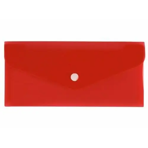 Biurfol Teczka koperta na zatrzask dl 21x9,9 pp czerwona - dl (21cm x 9,9cm) \ czerwony