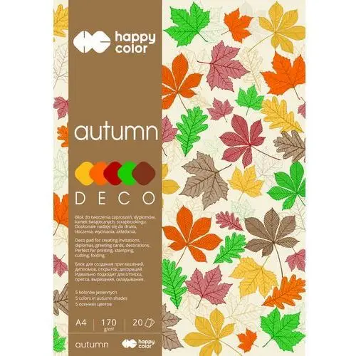 Blok kolorowy deco autumn, a4, happy color Gdd grupa dystrybucyjna daccar