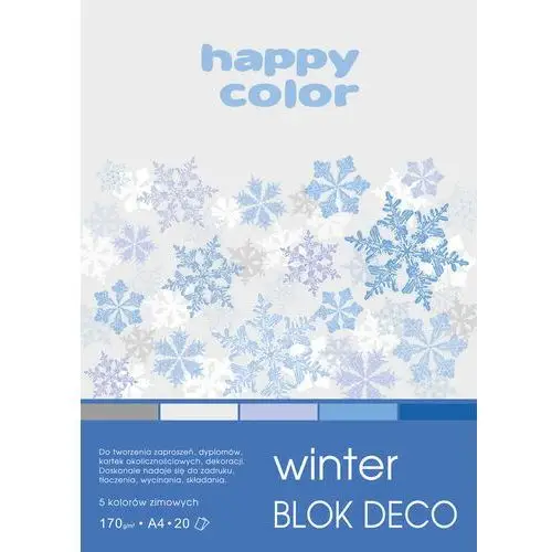 Blok kolorowy Deco Winter, A4, Happy Color