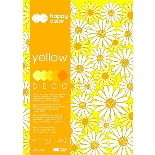 Blok Kolorowy Deco Yellow, A4, Happy Color
