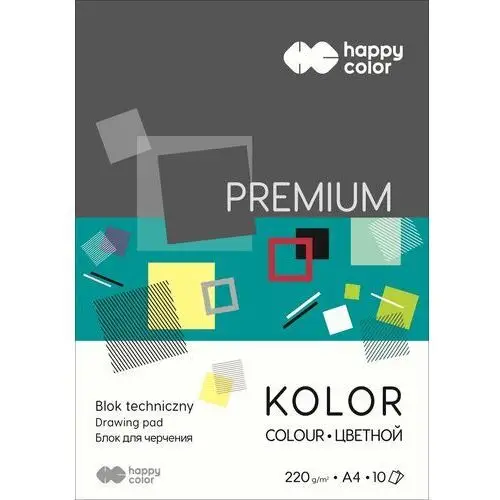 Blok teczniczny premium, kolorowy, a4, happy color Gdd grupa dystrybucyjna daccar