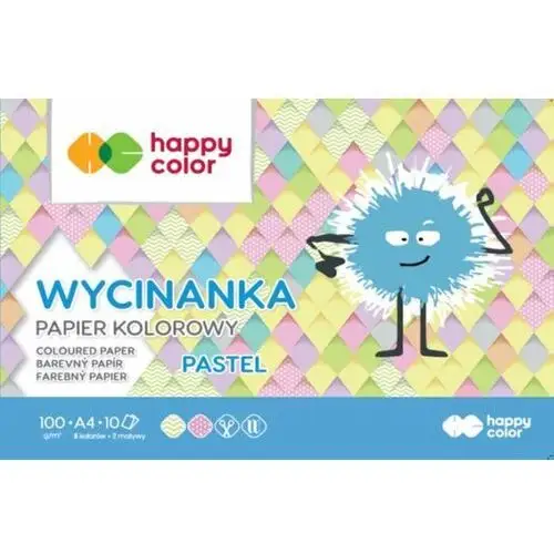 Blok wycinanka pastel, a4, 10 arkuszy, happy color Gdd grupa dystrybucyjna daccar