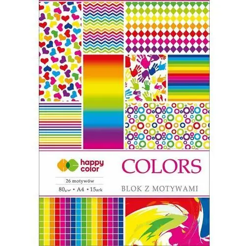 Blok z motywami, Colors, A4, Happy Color
