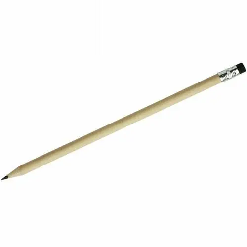 Ołówek drewniany z gumką HB klasyczny prosty